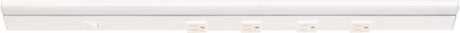Task Lighting LP24QD8NDWWT30 24-1/2" 800 Lumen Direct Voltage DV Lighted Power Strip, White Finish, White Receptacles, 3000K Soft White
