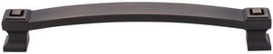 Jeffrey Alexander 585-160DBAC 160 mm Center-to-Center Brushed Oil Rubbed Bronze Square Delmar Cabinet Pull