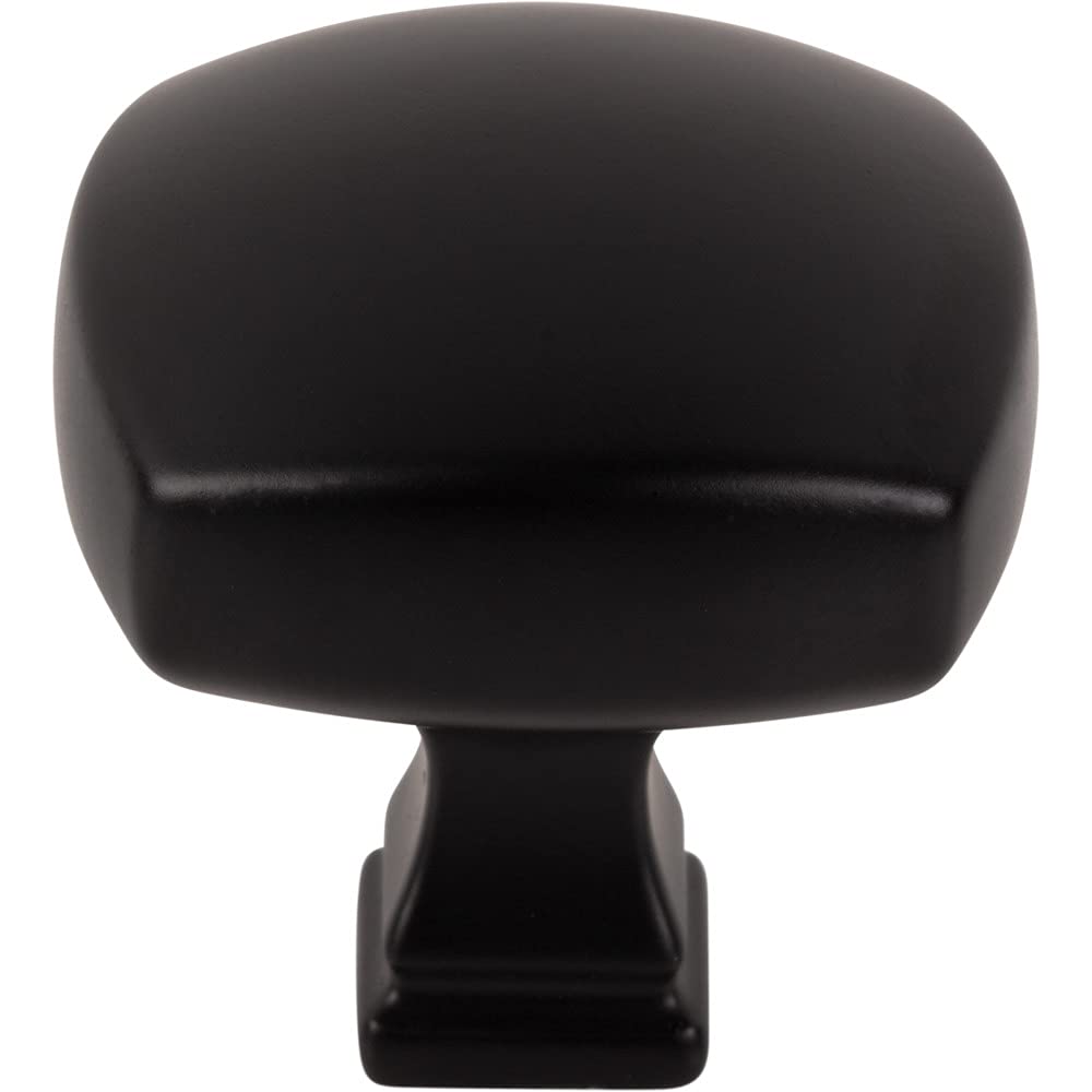 Jeffrey Alexander 278L-MB 1-3/8" Overall Length Matte Black Square Audrey Cabinet Knob