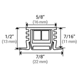 Task Lighting LR1PX24V09-02W4 6-5/8" 53 Lumens 24-volt Accent Output Linear Fixture, Fits 9" Wall Cabinet, 2 Watts, Recessed 002XL Profile, Single-white, Cool White 4000K