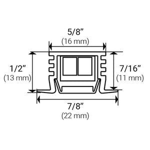 Task Lighting LV2PX12V36-09W4 32-1/4" 484 Lumens 12-volt Standard Output Linear Fixture, Fits 36" Wall Cabinet, 9 Watts, Recessed 002XL Profile, Single-white, Cool White 4000K