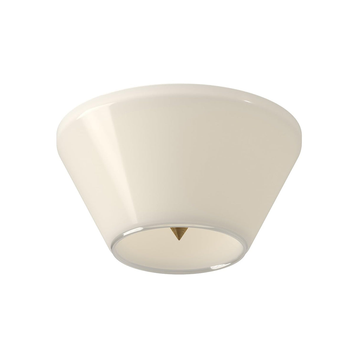 Kuzco FM45707-BG/GO HOLT 7" FLUSH MOUNT BRUSHED GOLD GLOSSY OPAL GLASS 120V ELV LED 3000K 90CRI 13W