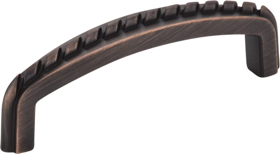 Elements Z118-3DBAC 3" Center-to-Center Brushed Oil Rubbed Bronze Rope Detailed Cypress Cabinet Pull