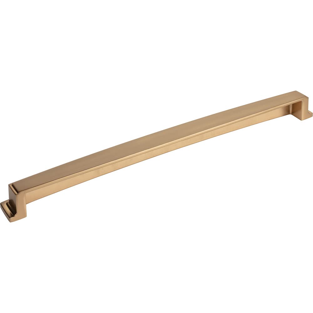 Jeffrey Alexander 141-305SBZ 305 mm Center Satin Bronze Square-to-Center Square Renzo Cabinet Cup Pull