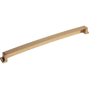 Jeffrey Alexander 141-305SBZ 305 mm Center Satin Bronze Square-to-Center Square Renzo Cabinet Cup Pull