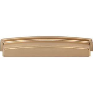 Jeffrey Alexander 141-160SBZ 160 mm Center Satin Bronze Square-to-Center Square Renzo Cabinet Cup Pull