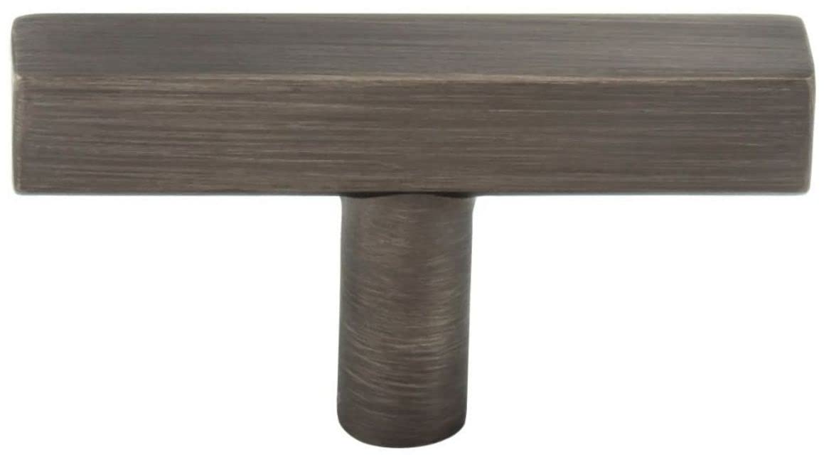 Jeffrey Alexander 845TL-BNBDL 2-1/4" Brushed Pewter Dominique Cabinet "T" Knob