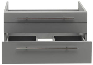 Fresca FCB6130GR-UNS Fresca Lucera 30" Gray Wall Hung Undermount Sink Modern Bathroom Cabinet