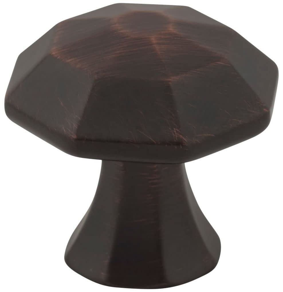 Jeffrey Alexander 678DBAC 1-1/4" Overall Length Brushed Oil Rubbed Bronze Octagonal Wheeler Cabinet Knob