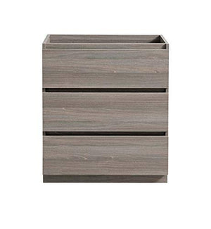 Fresca FCB9330MGO Fresca Lazzaro 30" Gray Wood Free Standing Modern Bathroom Cabinet