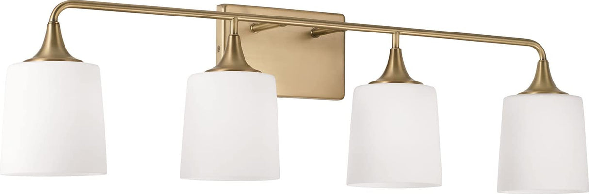 Capital Lighting 148941AD-541 Presley 4 Light Vanity Aged Brass