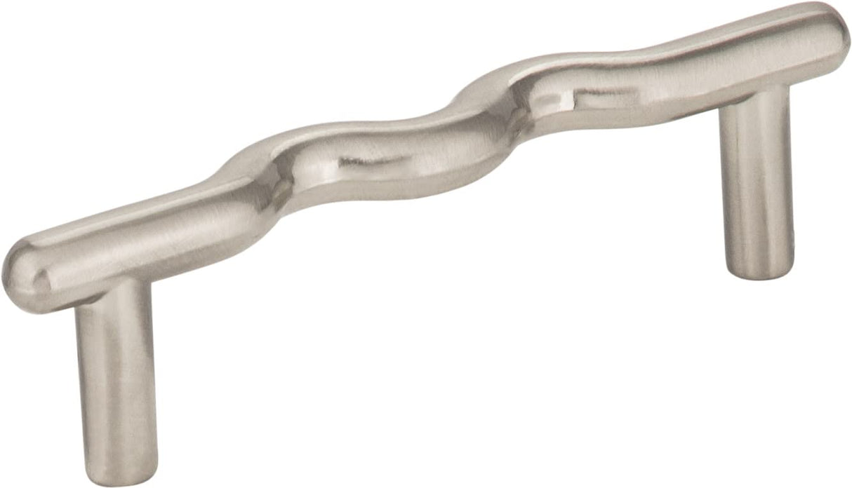 Elements Z105SN 3" Center-to-Center Satin Nickel Wavy Verona Cabinet Pull