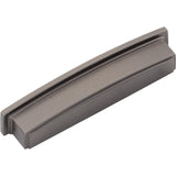 Jeffrey Alexander 141-128BNBDL 128 mm Center Brushed Pewter Square-to-Center Square Renzo Cabinet Cup Pull