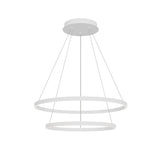 Kuzco CH87232-WH CERCHIO 2 LAYER 32" CHANDELIER WH TEXTURED DOWN ONLY 930 TRIAC 120 116W
