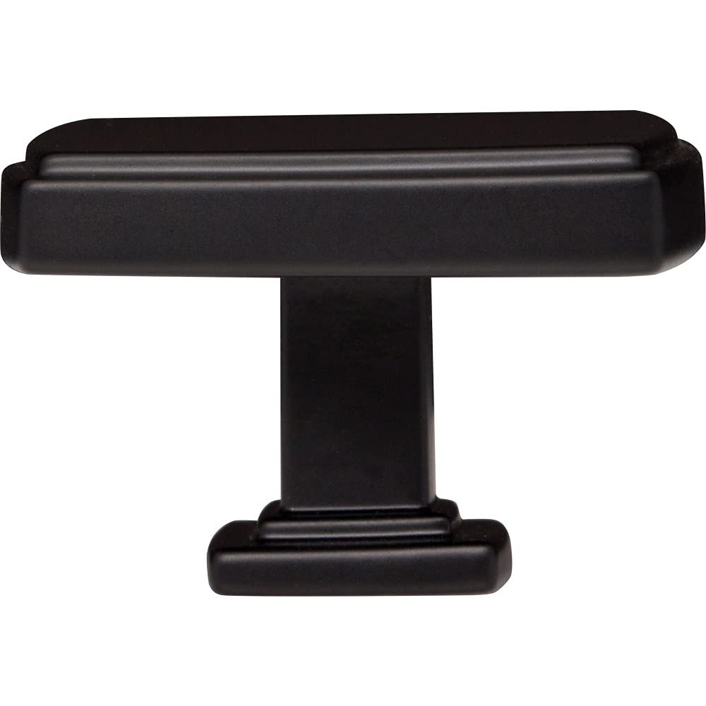 Jeffrey Alexander 141L-MB 1-3/4" Overall Length Matte Black Square Renzo Cabinet Knob