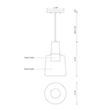 Kuzco PD12506-SM SAMSON 6" PD Smoked Glass 120V ELV LED 3000K 90CRI 9W