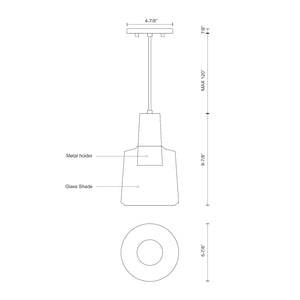 Kuzco PD12506-SM SAMSON 6" PD Smoked Glass 120V ELV LED 3000K 90CRI 9W