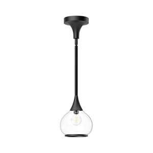 Alora PD524006AGCL HAZEL 6" PD AGED BRASS CLEAR GLASS ROD 46 1X60W E26