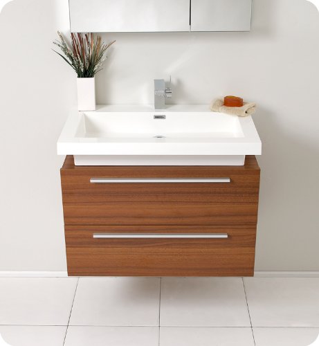 Fresca FCB8080TK Fresca Medio 32" Teak Modern Bathroom Cabinet