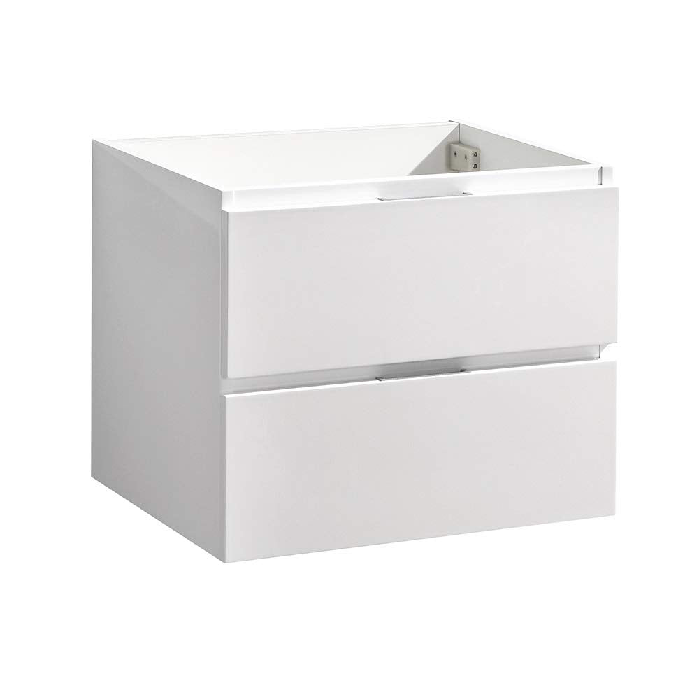 Fresca FCB8324WH Fresca Valencia 24" Glossy White Wall Hung Modern Bathroom Cabinet