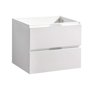 Fresca FCB8324WH Fresca Valencia 24" Glossy White Wall Hung Modern Bathroom Cabinet