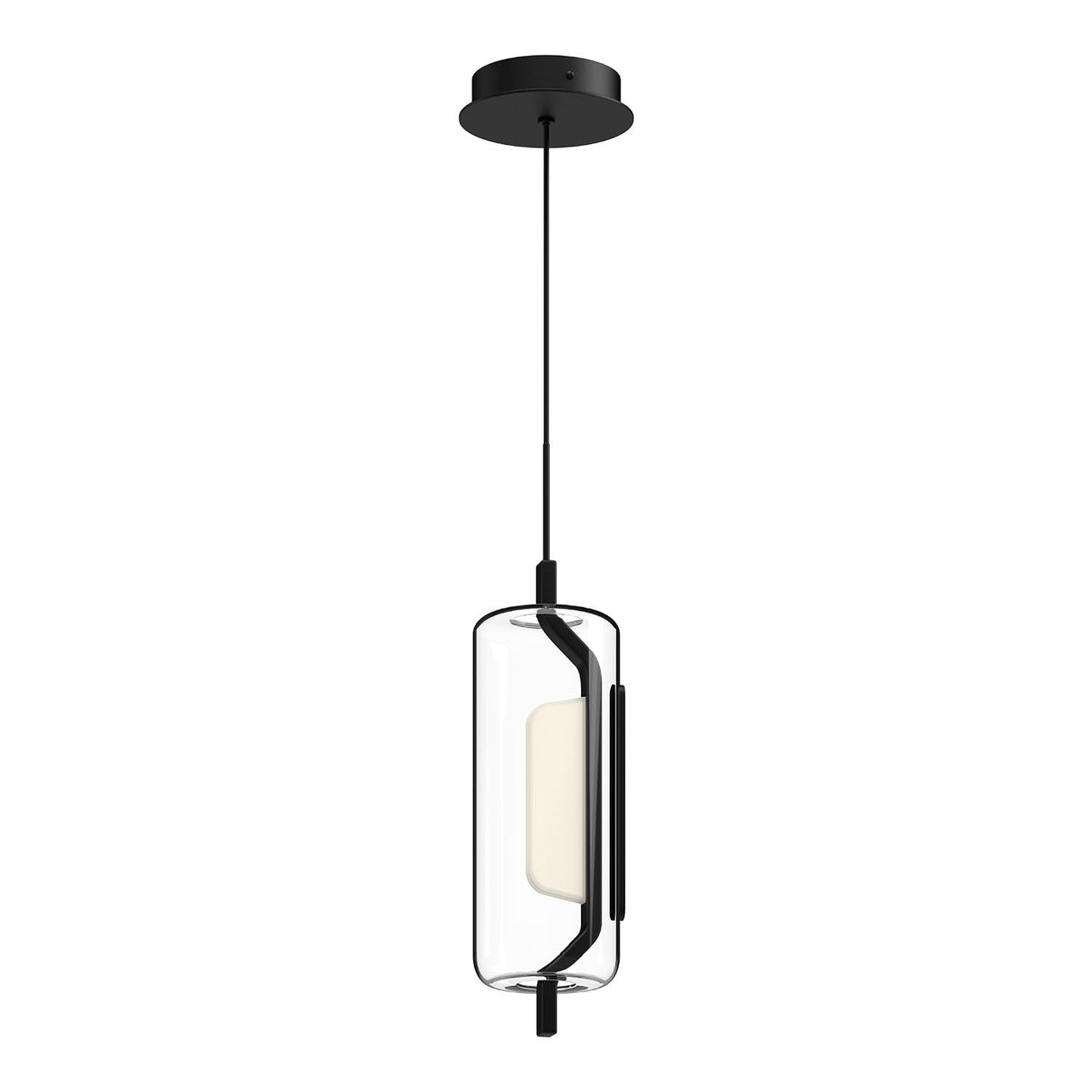 Kuzco PD28515-BK HILO 5" PENDANT TEXTURED BLACK 120" WIRE 120V TRIAC/ELV LED 3000K 90CRI 11W