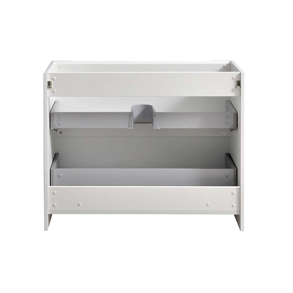 Fresca FCB9140WH Fresca Tuscany 40" Glossy White Free Standing Modern Bathroom Cabinet