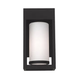 Livex Lighting 20981-91 Bleecker - One Light Outdoor Wall Lantern with Satin Opal White Glass, Choose Finish: Brushed Nickel Finish with Off
