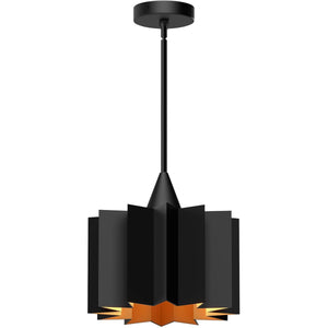 Alora PD528412MB PLISSE 12" PD Matte Black 1 x 60W E26