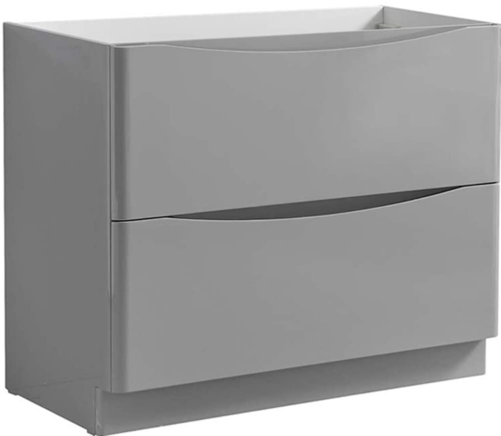 Fresca FCB9140GRG Fresca Tuscany 40" Glossy Gray Free Standing Modern Bathroom Cabinet