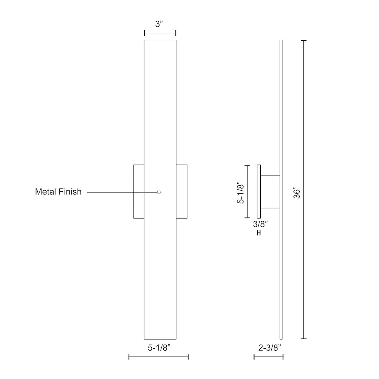 Kuzco AT7935-BN VESTA 35" AT Brushed Nickel 120V ELV LED 3000K 90CRI 41W