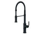 Gerber D455237BS Satin Black Kinzie Pre-rinse Single Handle Spring Spout Kitchen ...