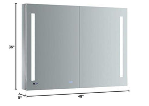 Fresca FMC014836 Fresca Tiempo 48" Wide x 36" Tall Bathroom Medicine Cabinet w/ LED Lighting & Defogger