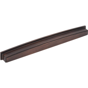Jeffrey Alexander 141-305DBAC 305 mm Center Brushed Oil Rubbed Bronze Square-to-Center Square Renzo Cabinet Cup Pull