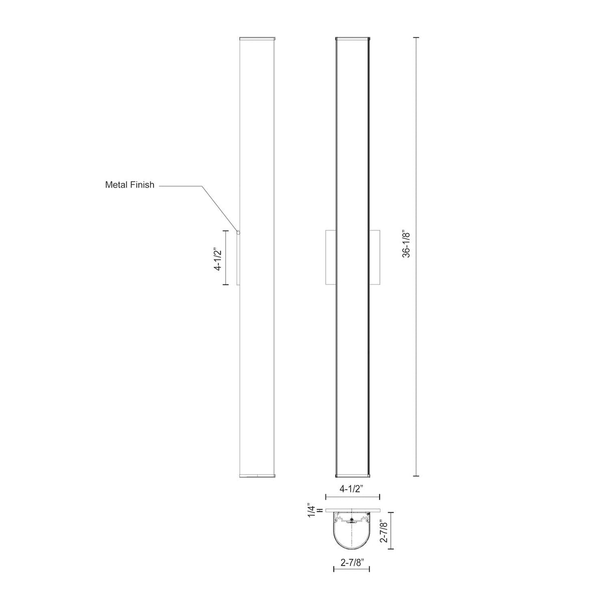 Kuzco VL61236-BK LED VAN (LONGITUDE) 40W BK