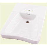 Gerber G0012464 White Eaton 4" Centers Wheelchair Wall Hung Bathroom Sink