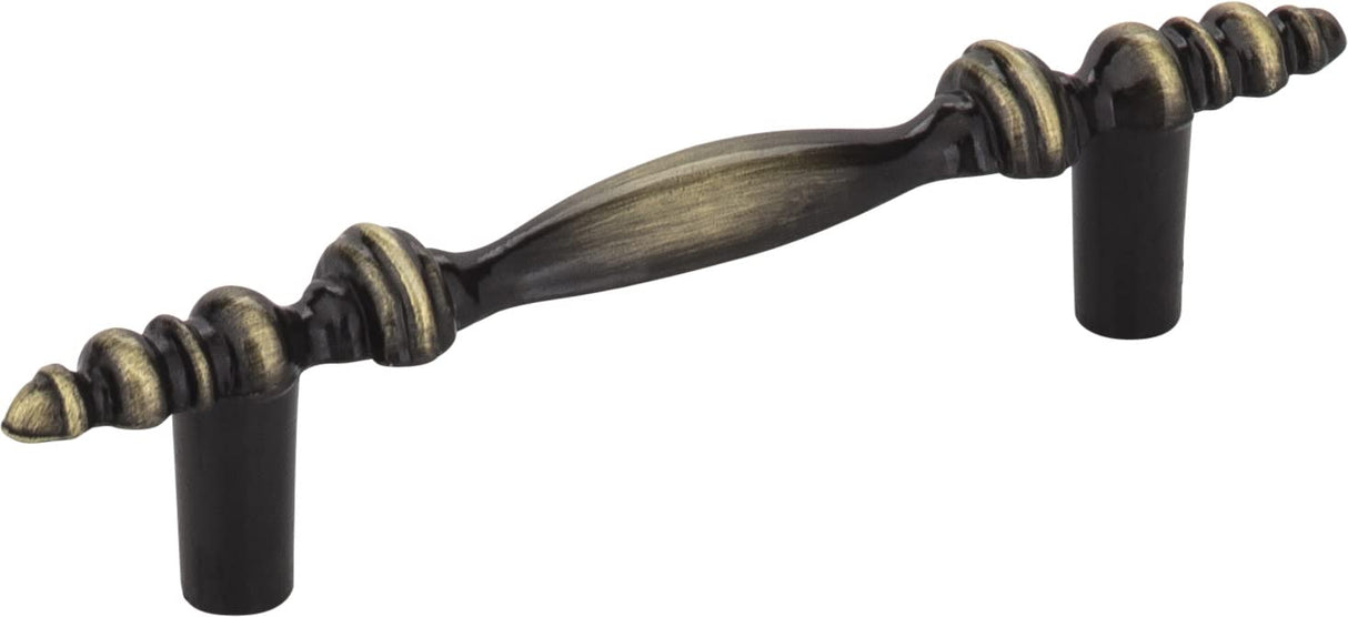 Elements 1018-AB 3" Center-to-Center Brushed Antique Brass Baroque Kingsport Cabinet Pull