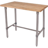 John Boos CUCNB02 Cucina Classico Maple Edge Grain Work Table with Stainless Steel Legs, 24 x 36 Inch