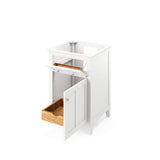 Jeffrey Alexander VKITCHA24WHBGR 24" White Chatham Vanity, Black Granite Vanity Top, undermount rectangle bowl