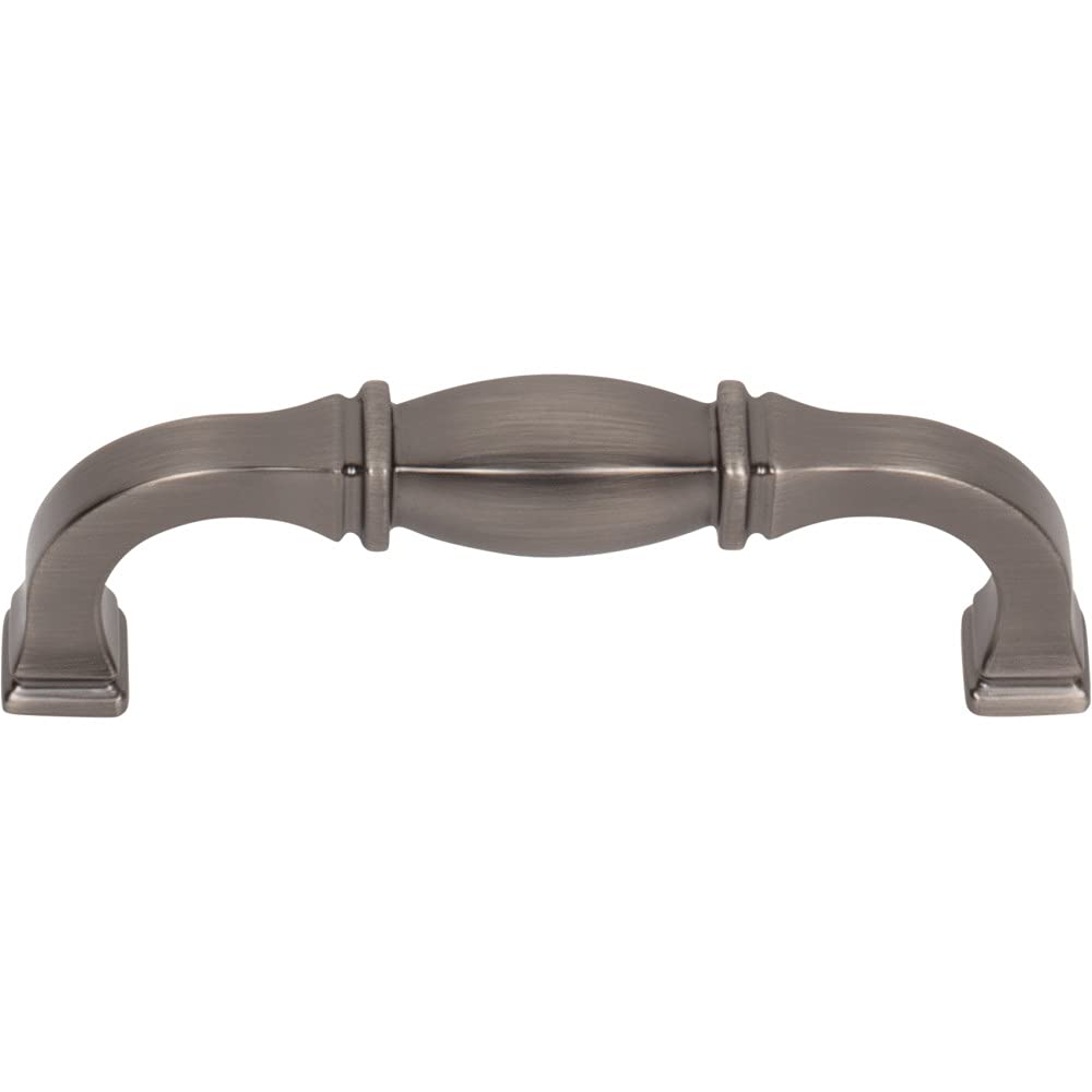 Jeffrey Alexander 278-96BNBDL 96 mm Center-to-Center Brushed Pewter Audrey Cabinet Pull