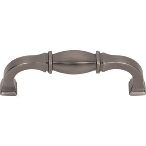 Jeffrey Alexander 278-96BNBDL 96 mm Center-to-Center Brushed Pewter Audrey Cabinet Pull