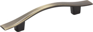 Elements 840AB 3" Center-to-Center Brushed Antique Brass Square Kingsport Cabinet Pull