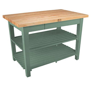John Boos C6024-2S-BS C Classic Maple Country Work Table - 60