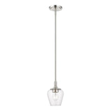 Willow 1 Light Pendant in Brushed Nickel (46721-91)