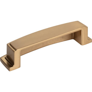 Jeffrey Alexander 141-96SBZ 96 mm Center Satin Bronze Square-to-Center Square Renzo Cabinet Cup Pull
