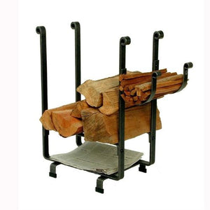 Enclume LR1BN HS Rectangle Fireplace Log Rack w/Newspaper Holder HS