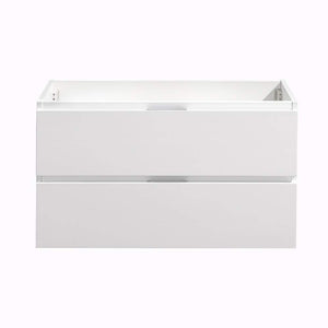 Fresca FCB8336WH Fresca Valencia 36" Glossy White Wall Hung Modern Bathroom Cabinet
