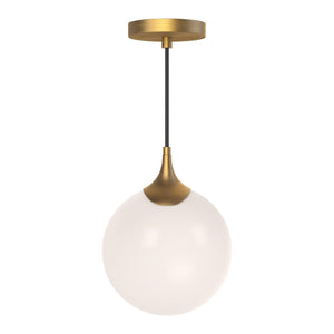Alora PD505108MBOP NOUVEAU 8" PD MATTE BLACK OPAL GLASS CORD 72 1X40W E12