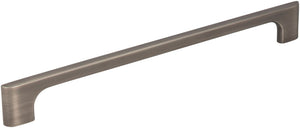 Jeffrey Alexander 286-224BNBDL 224 mm Center-to-Center Brushed Pewter Asymmetrical Leyton Cabinet Pull