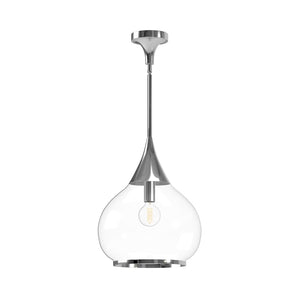 Alora PD524214MBCL HAZEL 14" PD MATTE BLACK CLEAR GLASS ROD 46 1X60W E26